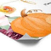 Herfst bloemenpompoenen Bourgogne blos gunsten tek Poster (Hoek)