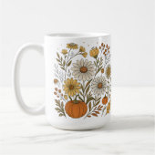 Herfst Bloemenpompoenen Wildflowers Decor Koffiemok (Links)