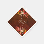 Herfst Bloemenpracht Mr. & Mrs. Wedding Servet (Hoek)