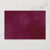 Herfst bloemenroze bordeauxrood baby shower Boekaa Informatiekaartje (Achterkant)