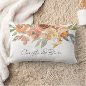 Herfst bloemens throwkussen voor pasgehuwden NAME Kussen (Deken)