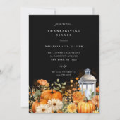 Herfst Bloemenschildering Thanksgiving Dinner Kaart (Voorkant)