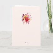 Herfst Bloemenseizoen van Dankbaarheid Thanksgivin Feestdagen Kaart (Achterkant)