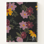 Herfst bloemenspiraal notitieboek | schattig dagbo (Achterkant)
