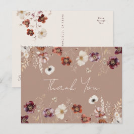 Herfst Bloemenweide Trouw Dankjewel Briefkaart