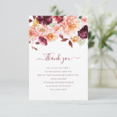 herfst bloemig baby shower bedankje bedankkaart (Staand voorkant)