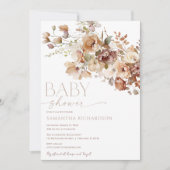 Herfst bloemig geslachtsneutraal baby shower kaart (Voorkant)