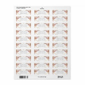 Herfst Bloemig Goud Herfst Bruiloft Retouradres Etiket (Full Sheet)