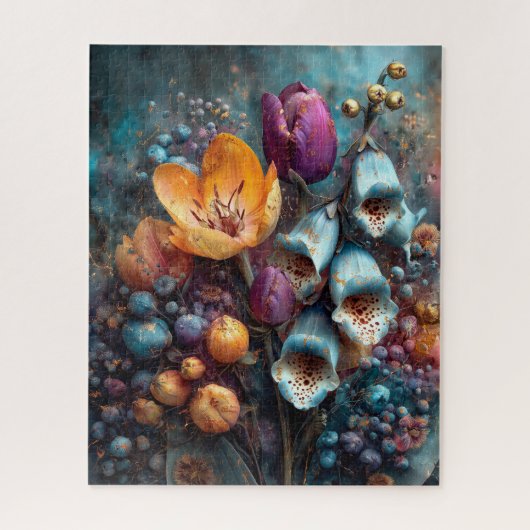 Herfst Bloemig Puzzel (Verticaal)