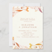 Herfst Bloemige Aquarel Boho Oefen Diner Kaart (Voorkant)