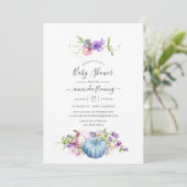 Herfst - Bloemige baby shower Kaart (Staand voorkant)