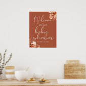 Herfst Bloemige Baby Shower Welkomstbord Poster (Keuken)