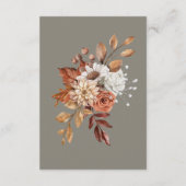 Herfst bloemige bijlage RSVP kaart (Achterkant)