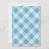 Herfst bloemige blauwe kleine POMPOEN jongen BABY Kaart (Achterkant)