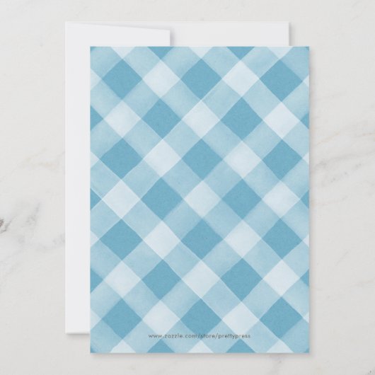 Herfst bloemige blauwe kleine POMPOEN jongen BABY  Kaart (Achterkant)