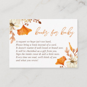 Herfst Bloemige Boeken Voor Baby Kaart