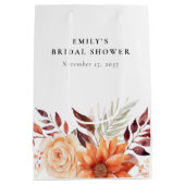 Herfst Bloemige Boho Bruidsdouche Medium Cadeauzakje (Achterkant)