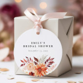 Herfst Bloemige Boho Bruidsmeisjesfeest Bedankjes Labels