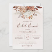 Herfst Bloemige Boho Herfstloof Bruids Brunch Kaart (Voorkant)