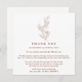 Herfst Bloemige Boho Terracotta Indie Eenvoudig be Kaart (Voorkant / Achterkant)