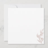 Herfst Bloemige Boho Terracotta Indie Eenvoudig be Kaart (Achterkant)