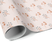 Herfst Bloemige Boho Wilde Bloemen Cadeaupapier (Rol Hoek)