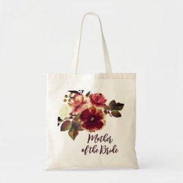 Herfst bloemige bruid-moeder trouwcadeau tote bag