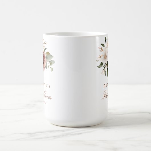 Herfst Bloemige Bruidsdouche Mok – Persoonlijk Cad (Center)