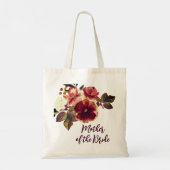 Herfst bloemige bruidsmoeder trouwcadeau tote bag (Achterkant)