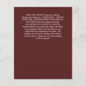 Herfst Bloemige Bruiloft - Burgundy Oranje BUDGET Flyer (Achterkant)