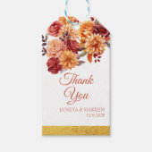 Herfst Bloemige Bruiloft Cadeaulabel (Voorkant)