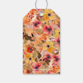 Herfst Bloemige Bruiloft Feest Favor Cadeaulabel (Achterkant)