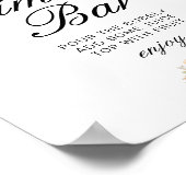 herfst bloemige bruilofts douche mimosa bar bord poster (Hoek)