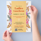 Herfst Bloemige Dames Kerk Lunch Flyer (Hand)
