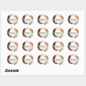 Herfst bloemige Dank je stickers (Vel)