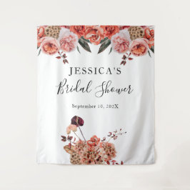 Herfst bloemige douche achtergrond foto booth wandkleed