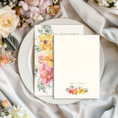 Herfst Bloemige Elegante Bloem Bruiloft Uitnodigin Kaart