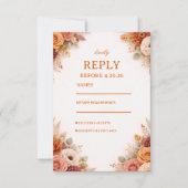 Herfst Bloemige Elegante Respons RSVP Kaartje (Voorkant)