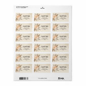 Herfst Bloemige Elegante Trouw Locatie Etiket (Full Sheet)