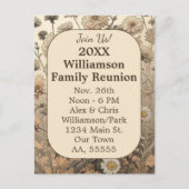 Herfst Bloemige Familie Reünie Ansichtkaart Feestdagenkaart (Voorkant)