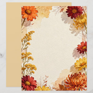 Herfst Bloemige Fantasie Briefpapier