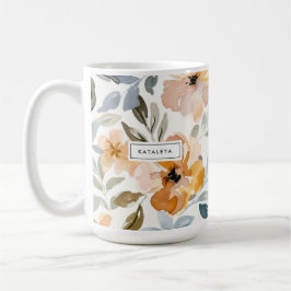 Herfst Bloemige Geparfumeerde Zachte Pastel Koffiemok
