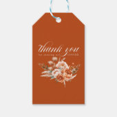 Herfst Bloemige Herfst In Liefde Dank Je Bruidsdou Cadeaulabel (Voorkant)