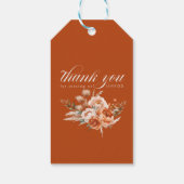Herfst Bloemige Herfst In Liefde Dank Je Bruidsdou Cadeaulabel (Achterkant)
