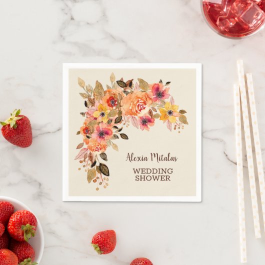 Herfst Bloemige Herfst Servet (Insitu)