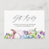 Herfst - Bloemige Huwelijkscadeau Registratie Informatiekaartje (Voorkant)