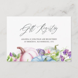 Herfst - Bloemige Huwelijkscadeau Registratie Informatiekaartje