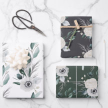 Herfst Bloemige Inpakpapier Vlakke Vellen Set van 