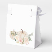 Herfst bloemige kleine pompoen bedankt bedankdoosjes (Achterkant)