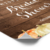 Herfst bloemige Mason Jar lichten Bruidsfeest bord Poster (Hoek)